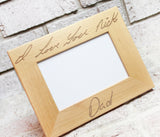 Handwriting Keepsake, Custom Engraved Picture Frame, 4x6 photo frame with handwriting, Memorial Gift, Gift with Handwriting, Keepsake frame