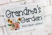 Grandma's Garden outdoor metal Garden sign, Indoor/Outdoor metal yard signs, Grandma's Garden, Little Helpers Welcome, Mothers day gift