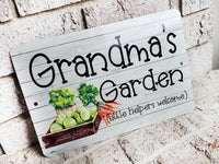 Grandma's vegetable Garden outdoor metal sign, Indoor/Outdoor metal yard signs, Grandma's veggie Garden, Little Helpers Welcome, Mothers day