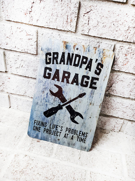 If Papa Can't Fix It Funny Garage Signs, Christmas Gifts for Grandpa,  Stocking Stuffers for Dad, Step Dad Gift, Carpenter Gifts for Men, 