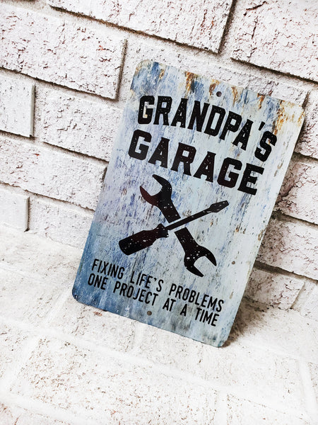 Grandpa's Garage, Mechanic gifts, Best Grandpa gifts, dad's garage