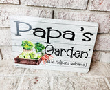 Grandpa's Garden outdoor metal Garden sign, Indoor/Outdoor metal yard signs, Papa's Garden, Little Helpers Welcome, Father's day gifts 2022