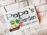 Grandpa's Garden outdoor metal Garden sign, Indoor/Outdoor metal yard signs, Papa's Garden, Little Helpers Welcome, Father's day gifts 2022