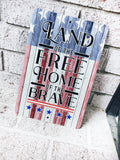American Flag Outdoor Metal Sign, Home of the Free Signs, Indoor/outdoor metal signs, Because of the Brave, Red white and Blue decorations