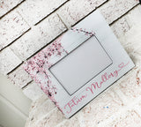 Baby Girl Picture Frame, 4x6 pink Girl Frame, Custom color picture frame, pink flower frame, girl frames, color picture frame, wedding frame