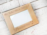 Promoted to Grandma, Best mom's get promoted to Grandma, Pregnancy announcement Frame, 4x6 engraved picture frame, new baby wood frame