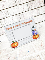 Baby's First Halloween Picture Frame, 4x6 Halloween Frame, Pumpkin Picture Frame, Full color picture frame, new baby holiday frames
