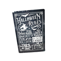 Halloween Rules Outdoor Metal Sign, fall Yard Signs, Indoor/outdoor metal signs, halloween decor, autumn decorations, spooky season decor