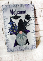 Halloween Gnome Welcome Sign, Outdoor metal signs for Halloween, Halloween Yard Decorations, Gnome decorations for Halloween, October signs