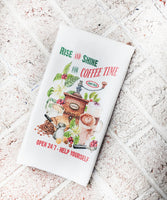 Rise and Shine, Coffee Time tea Towel, Coffee Kitchen Decor, Decorative tea towels, oven handle towels, coffee bar towels, microfiber towel