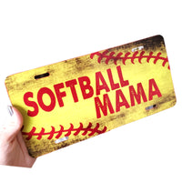 Softball Mama License Plate, Front softball mom vanity plate, Custom License Plate, Softball car plate, Little League Softball vanity plate