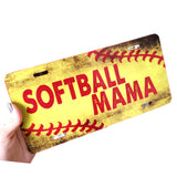Softball Mama License Plate, Front softball mom vanity plate, Custom License Plate, Softball car plate, Little League Softball vanity plate