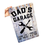 Dad's Garage, Mechanic gifts, Best dad gifts, Gifts for him, garage gifts, man cave, outdoor metal signs, gifts for grandpa, garage decor