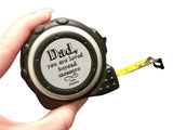 Custom Tape Measure, Gifts for him, 16 foot personalized measuring tape, custom father's day gifts, tools for dad, Loved beyond measure