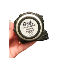 Custom Tape Measure, Gifts for him, 16 foot personalized measuring tape, custom father's day gifts, tools for dad, Loved beyond measure