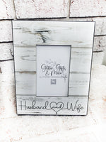 Husband and wife frame, Wedding Picture Frames, Mr. and Mrs. gifts, newlywed frames, anniversary gift, custom picture frame, frame with name