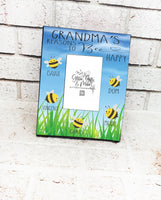 Grandma's reasons to bee happy, Grandchildren frame, frames for grandma, bee frames, Mother's day gift, grandparent gift, personalized frame