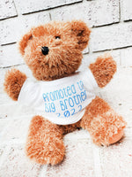 Big Brother Teddy bear, Promoted to big brother, new brother gift, birth announcement, new baby announcement, brother gifts, cuddle bear