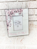 Mommy & me frame, Pink flower frame, beautiful mother's day frame, mothers day gits, mother and daughter gifts,  Personalized picture frame