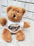 Birth announcement, Unique pregnancy announcement, Ultrasound teddy bear, personalized bear shirts, ultrasound keepsake, first bear