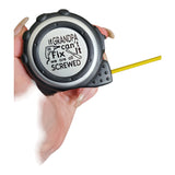 If Grandpa can't fix it, we are all screwed, Custom Tape Measure, 16 foot personalized measuring tape, custom father's day gifts