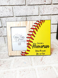 Father's Day Frame, Baseball and Softball frame, Dad to both, Frame for Coach, personalized frame, custom frame, youth sports, graduation