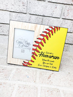 Personalized softball frame, coach gifts, father's day frame, softball frame, youth sport gift, graduation frame, custom frames for softball