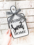 Home Sweet Home Wood Sign, 3D wood sign, Rustic Farmhouse, black and white home decor, farmhouse kitchen, small decorative cutting board