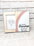 Father's Day Frame, Baseball and Softball frame, Dad to both, Frame for Coach, personalized frame, custom frame, youth sports, graduation