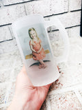Photo mug for dad, Frosted Beer Mug, Custom cups for him, frosted beer stein, Beer Stein for dad, mugs for grandpa, craft beer gifts