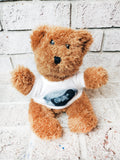 Memorial Bear, Custom stuffed bear with photo, Infant loss Memorial, Pregnancy loss keepsake, miscarriage keepsakes, With sympathy