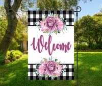 Welcome garden flag, small welcome flag, welcome flags for yard, welcome home flag, plaid garden flag, all are welcome flag, front porch
