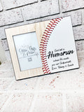 Godparents frame, godfather gifts, baseball picture frame, personalized baseball frame, baseball and laces frame, Godfather picture frame