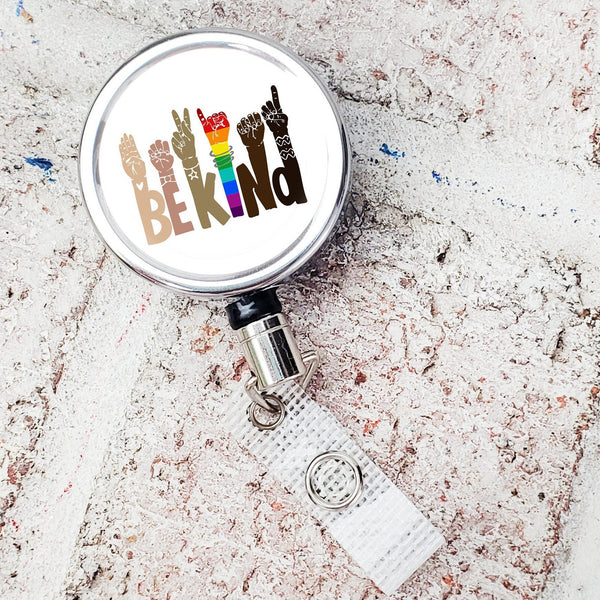 Be Kind Badge Reel, Retractable badge reel, Ally real, Support diversi –  GlitterGiftsAndMore