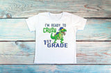 Back to school shirt, Crush First Grade, Dinosaur shirt, first grade tee shirt, first grade tshirt, Kindergarten shirt, crushing 1st grade