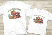 Holiday Mom and Me shirt, Cookie maker, Cookie Taster, Family T-shirt, Christmas Cookie shirt, Cookie Baking shirts, Christmas Shirts