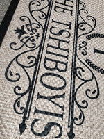 Personalized Door Mat, Front door rug, Custom rugs with names, Housewarming gift, new house rug, Just married rug, family door mat 18x30