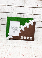 Football and field frame, custom football frame, football coach gifts, end of season gifts, perosnalized football frame, season end gift