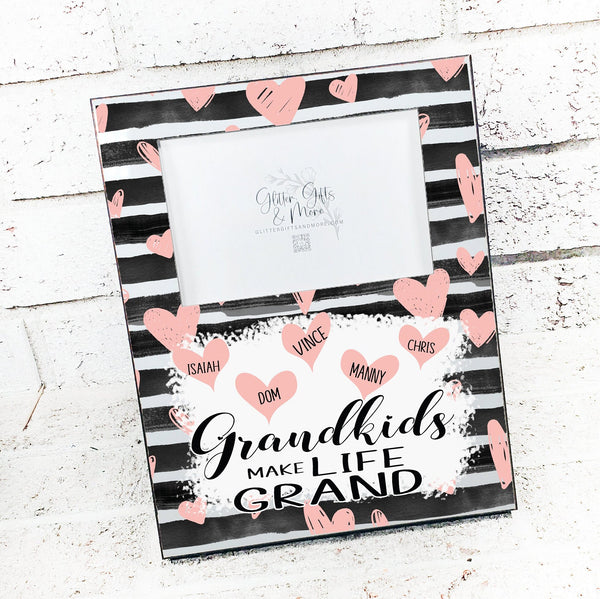 Grandma Gift, Personalized frame, gifts for mom, Great grandma frame, Mother's day 2023, Unique gifts, with grandkids name, hearts with name