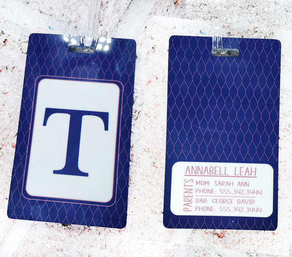Monogram luggage tag, Suitcase Tag, Personalized luggage marker, custo –  GlitterGiftsAndMore