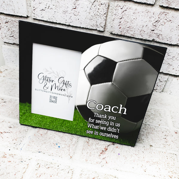 Soccer coach gift, Soccer frame, end of season gift, team mom