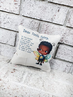Tooth Fairy pillow with pocket, Boy tooth fairy pillow, small tooth pillow, Boy tooth fairy gift, toothfairy keepsake, personalized pillow