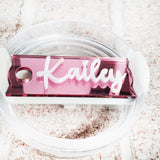 Custom Name plate for Tumbler, 40 ounce tumbler plate, Cute Name for Tumbler Top, Personalized teenage gifts for her, teen girl gift