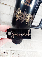 Custom Personalized name plate for tumbler, 40 ounce name plate, 40 ounce tumbler, cute personalized name tag for insulated up 40 oz