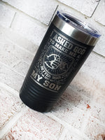 My son, God gave me my son, Better Man, Father's Day Gifts, Travel tumbler for him, Best Dad travel gifts, insulated tumbler with lid, 20 oz