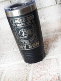 My son, God gave me my son, Better Man, Father's Day Gifts, Travel tumbler for him, Best Dad travel gifts, insulated tumbler with lid, 20 oz