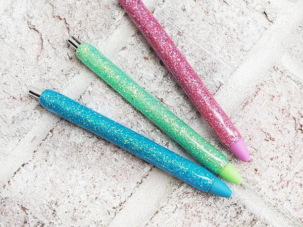 Glitter Gel Pen, Custom Glittered Ink Pen, Colorful Gel Pen, Pink Ink –  GlitterGiftsAndMore