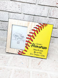 Personalized softball frame, coach gifts, father's day frame, softball frame, youth sport gift, graduation frame, custom frames for softball