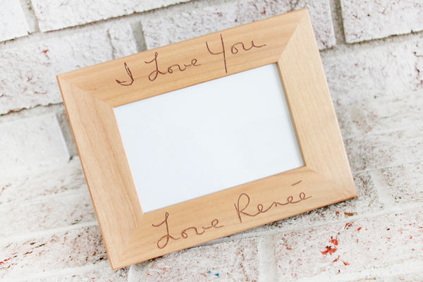 Handwriting engraved Frame, 4x6 picture frame, Memorial Gift Ideas